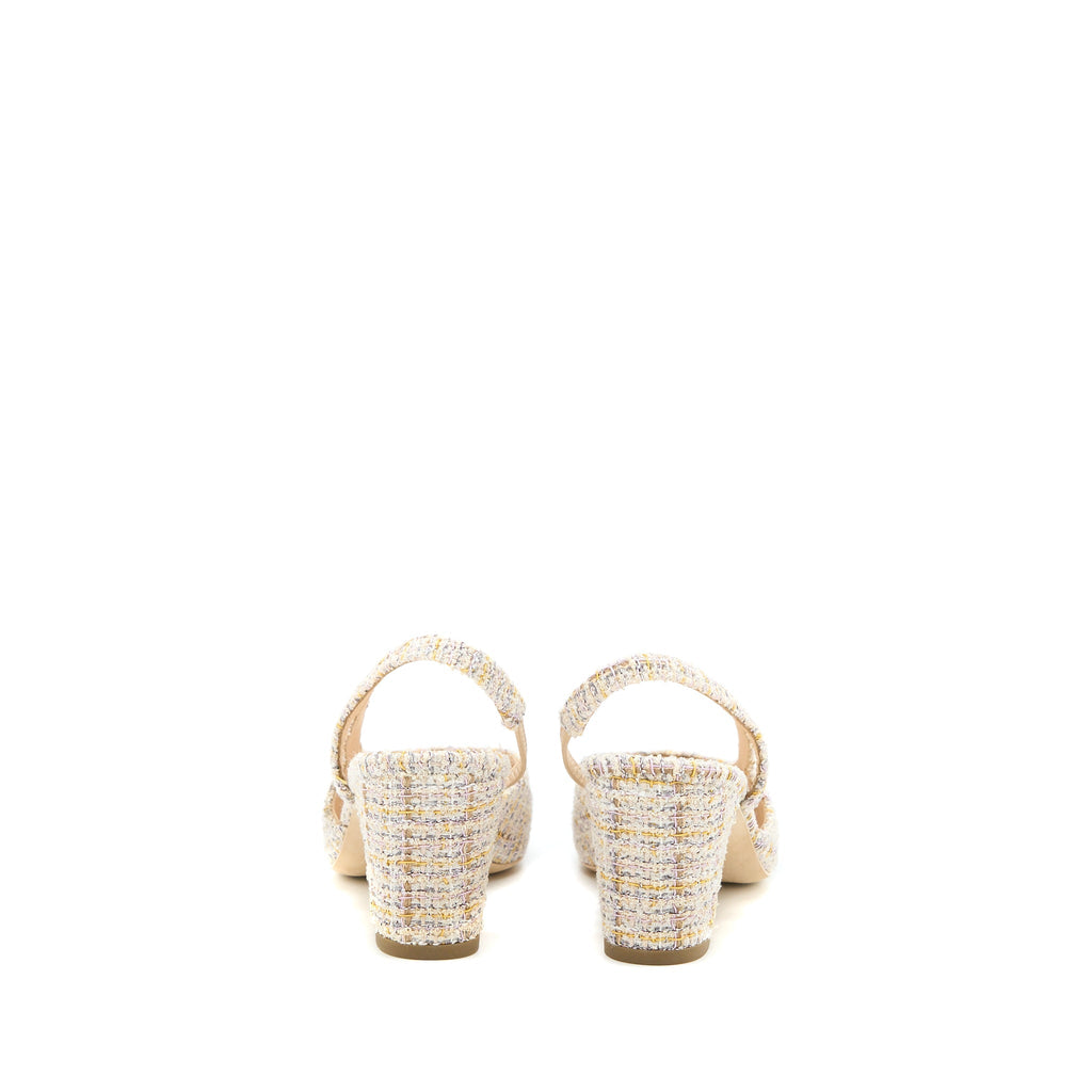 Chanel Size 36.5 Slings Shoes Tweed/Leather Multicolour