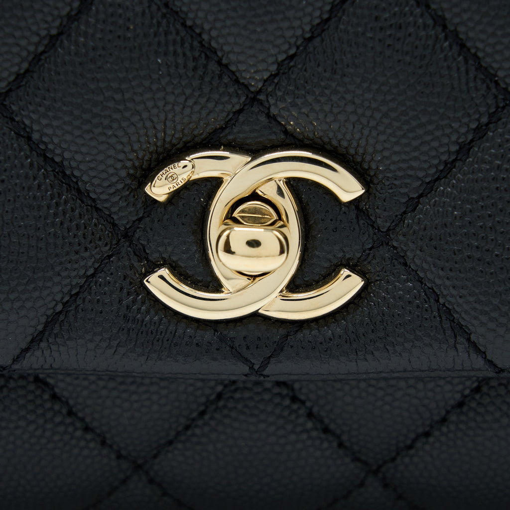 Chanel Extra Mini Coco Handle Caviar Black L