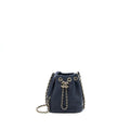 Chanel Mini Drawstring Bucket Bag Lambskin Navy