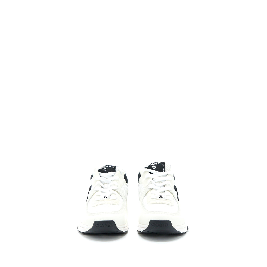 Chanel Size 38 CC Logo Sneaker Black/White