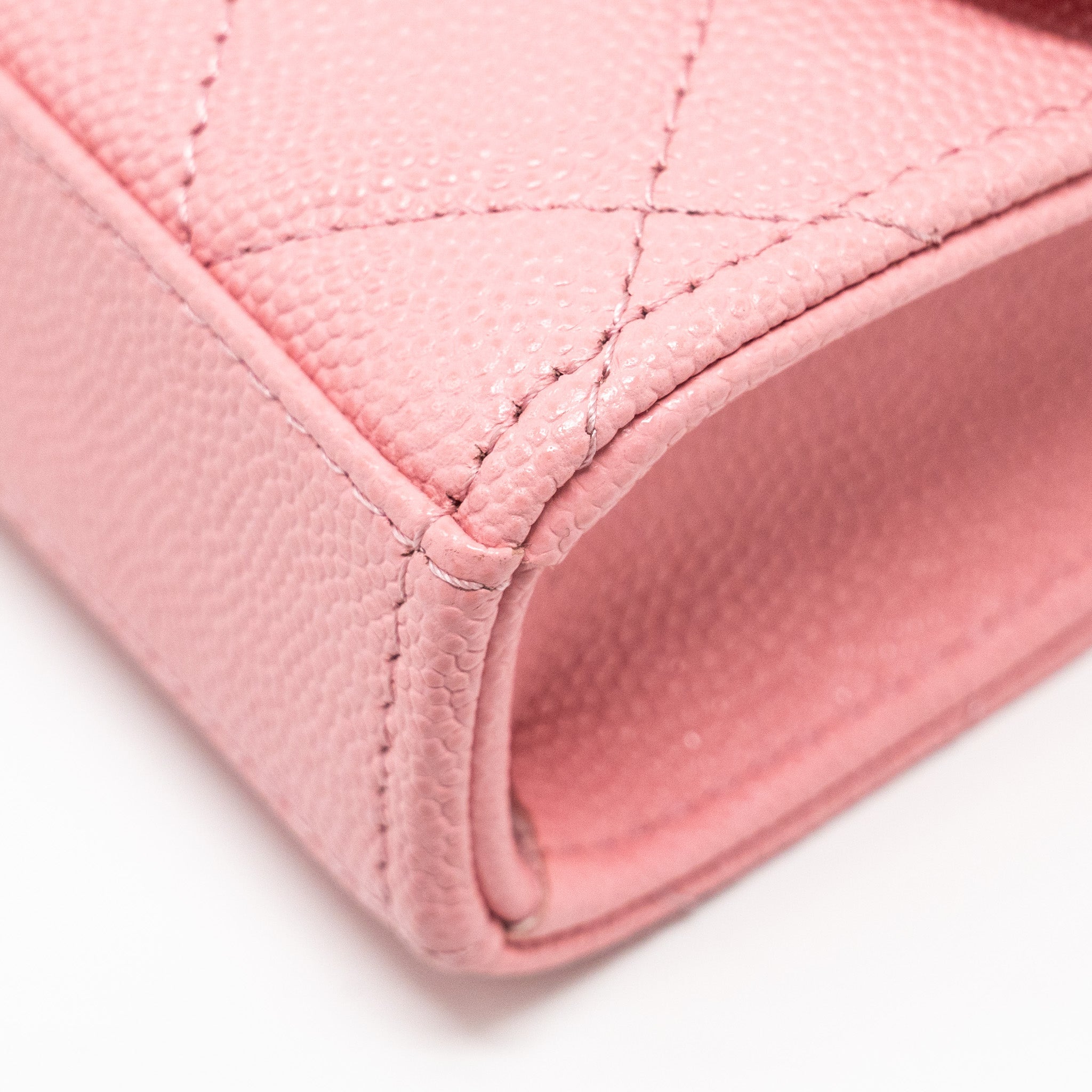 Chanel Mini Flap Bag With Chain Handle Caviar Pink  (microchip)