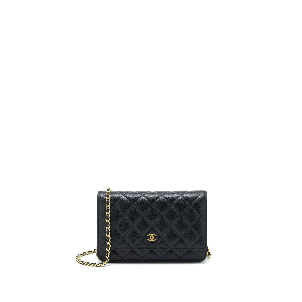 Chanel Classic Wallet On Chain Caviar Black  (Microchip)