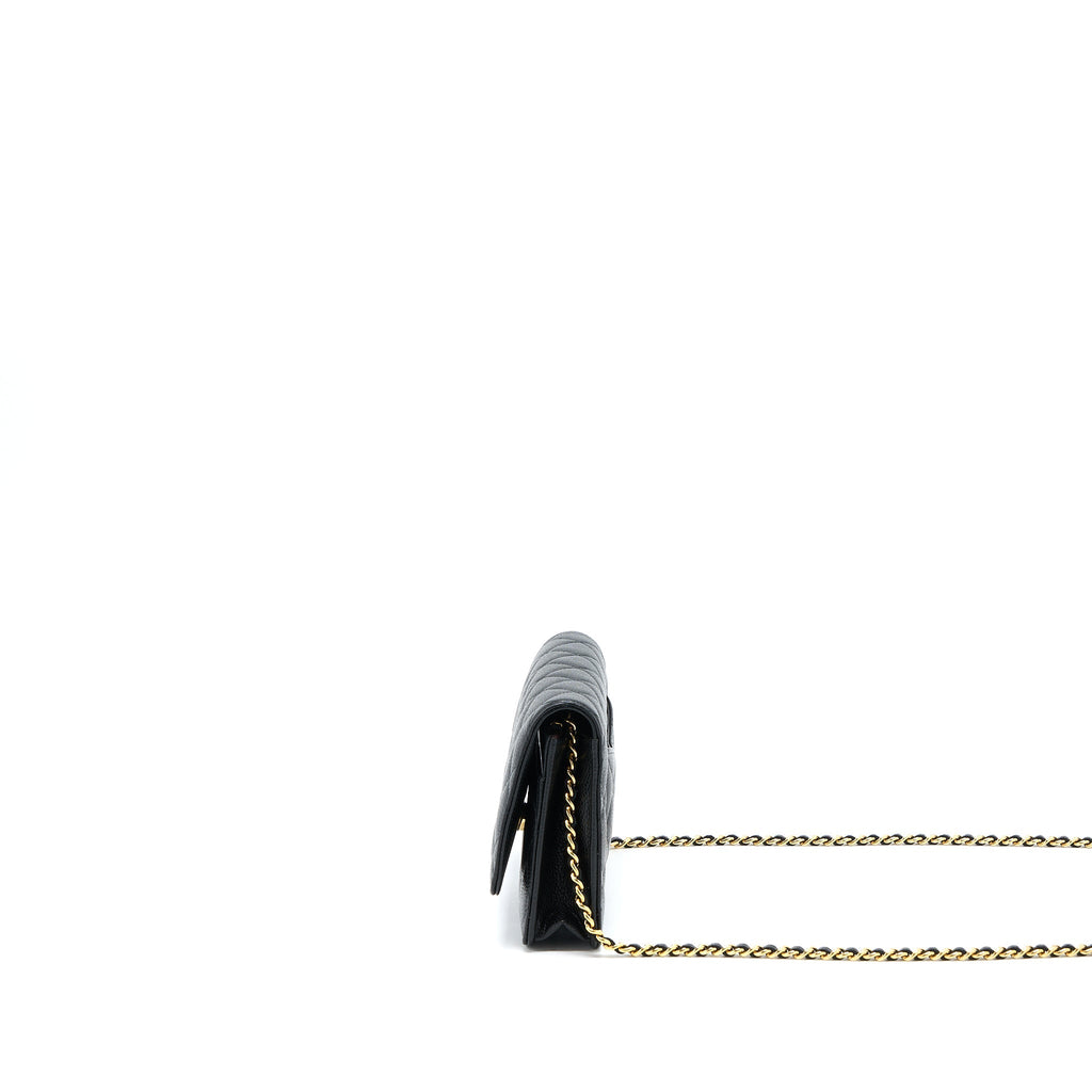 Chanel Classic Wallet On Chain Caviar Black  (Microchip)