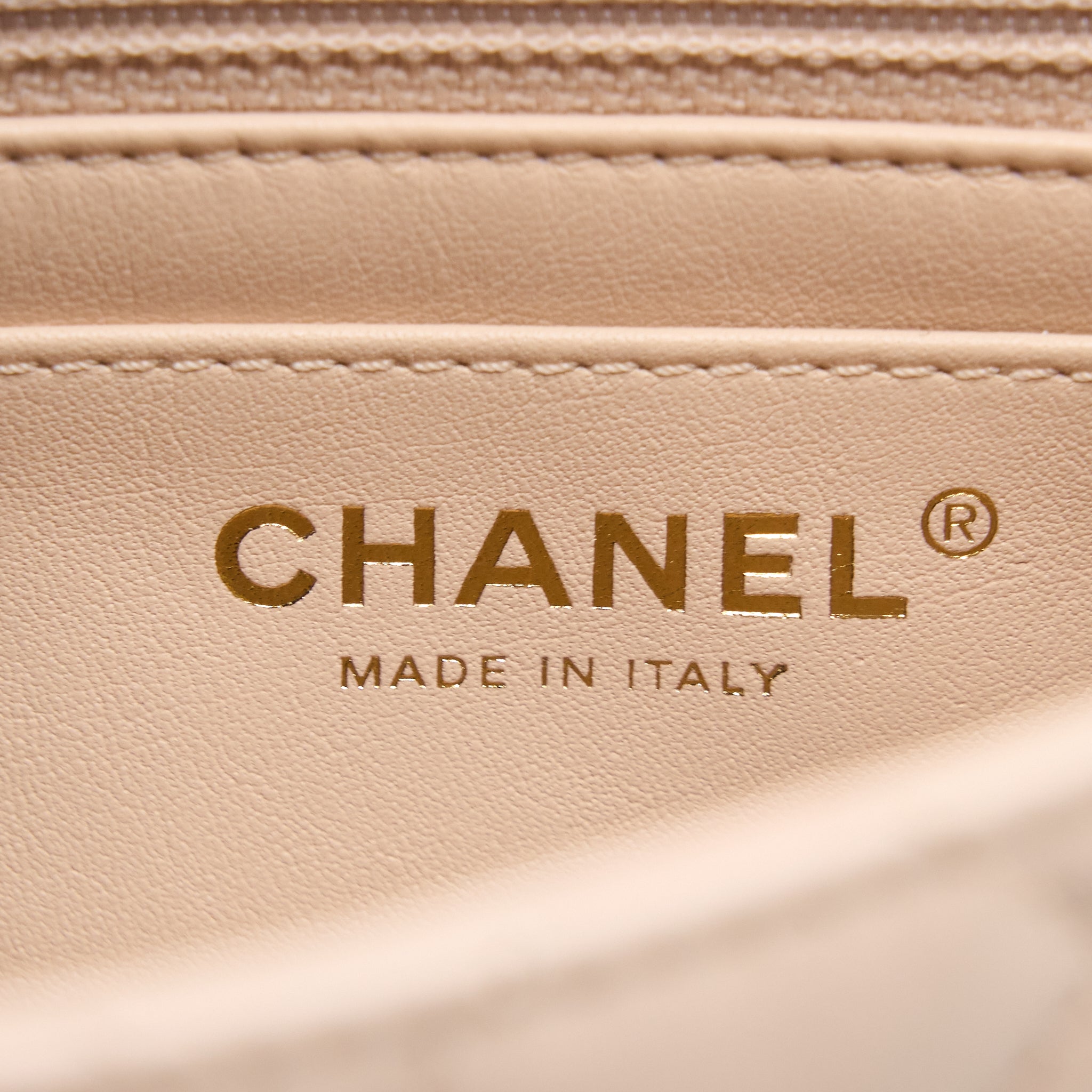 Chanel Pearl Crush Mini Square Lambskin Light Beige Brushed (Microchip)