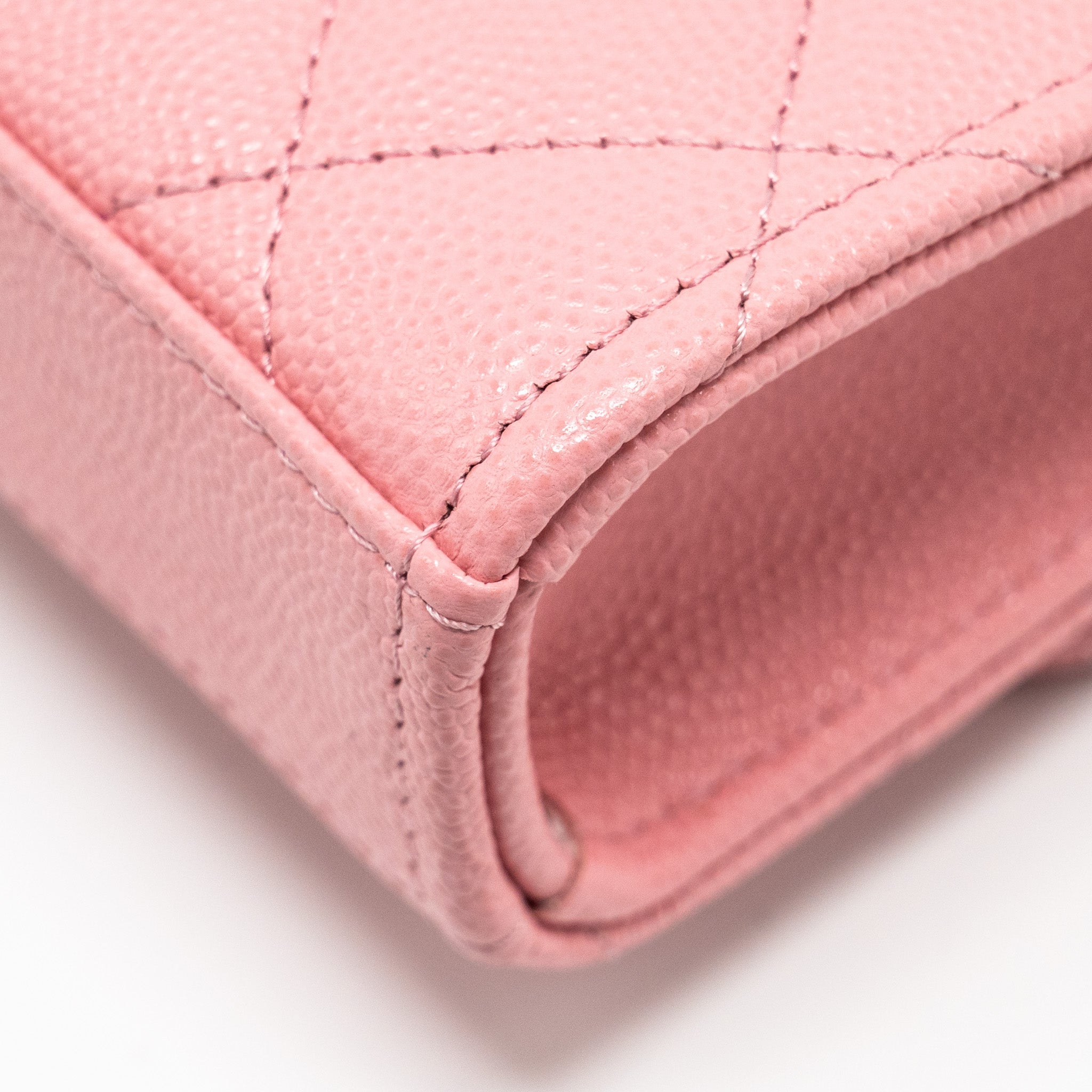 Chanel Mini Flap Bag With Chain Handle Caviar Pink  (microchip)