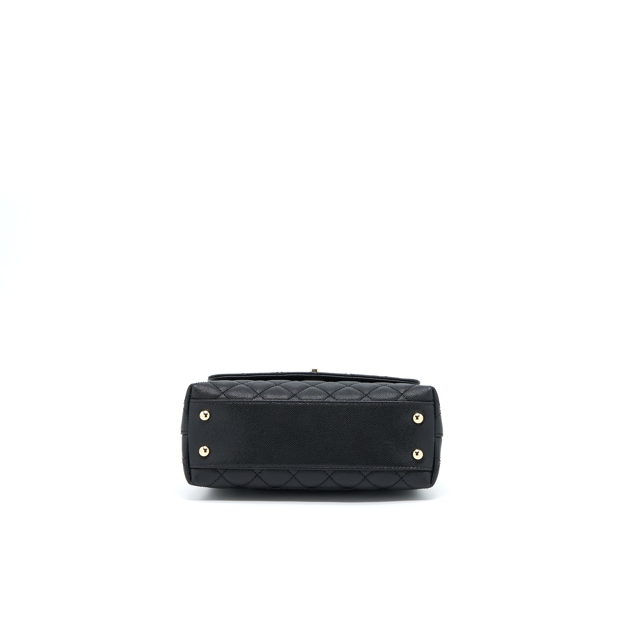 Chanel Small Coco Handle Caviar Black L (Microchip)