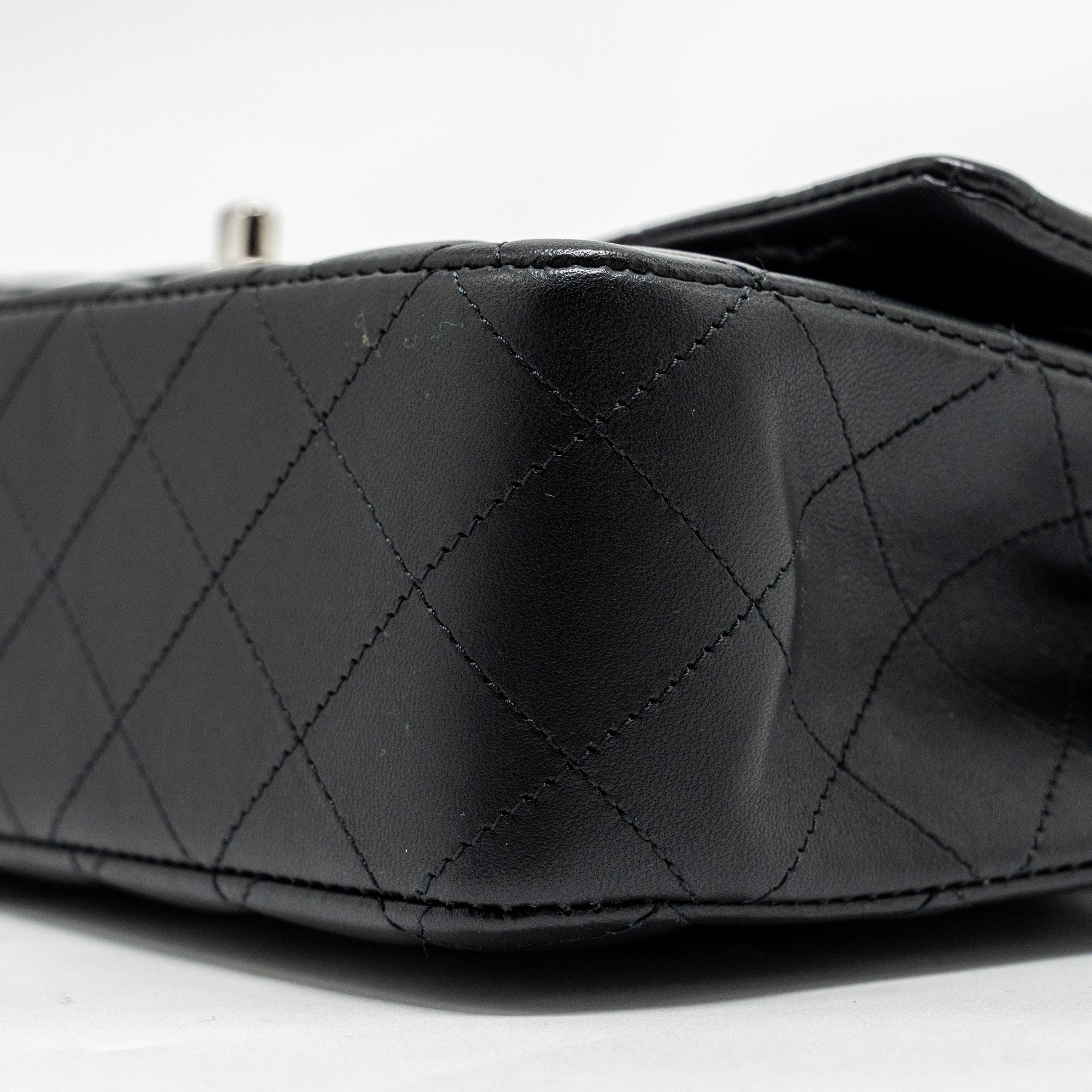 Chanel Medium Classic Double Flap Bag Lambskin Black  (Microchip)
