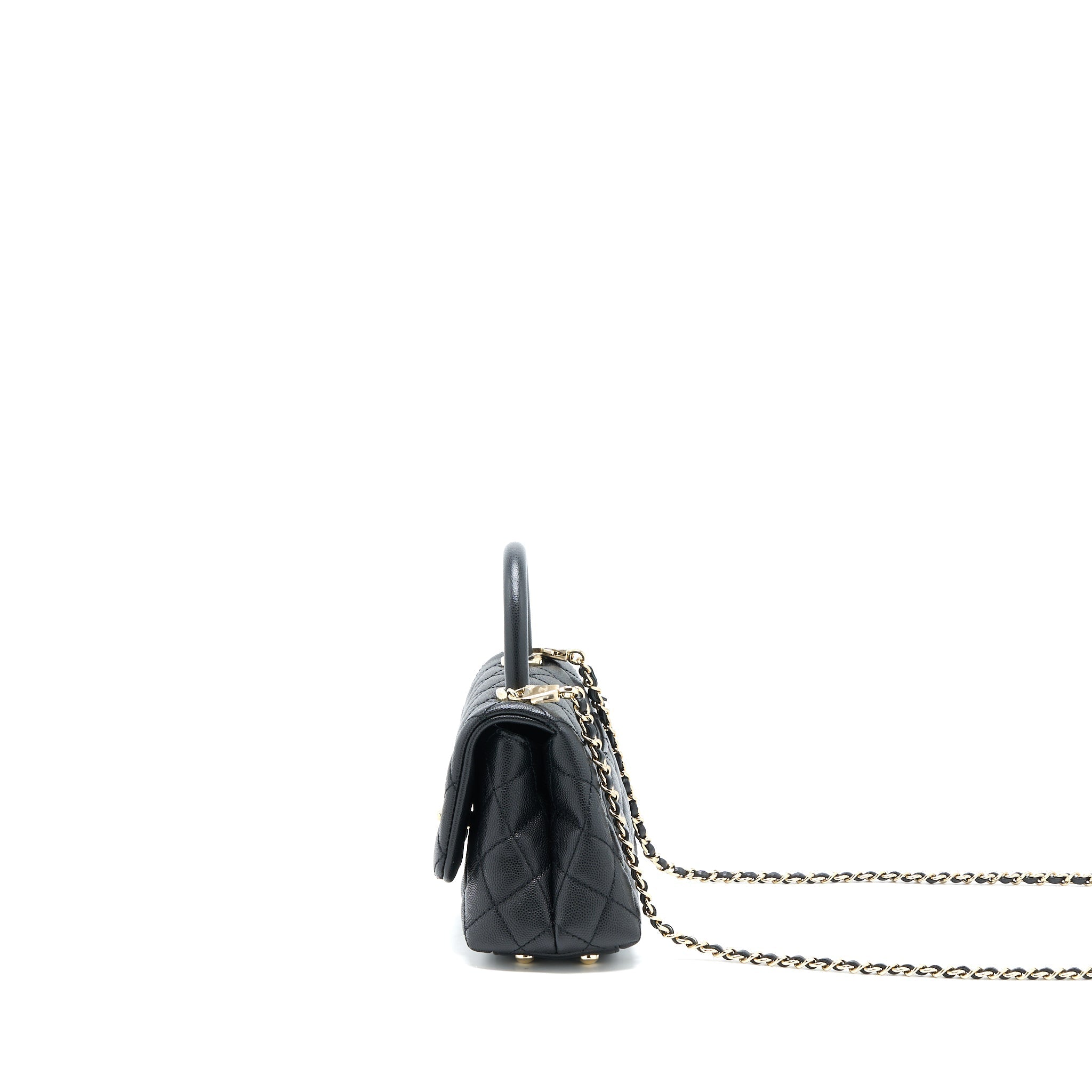 Chanel Mini Coco Handle Caviar Black L
