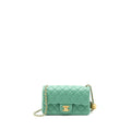 Chanel Pearl Crush Mini Rectangular Flap Bag Lambskin Green  (Microchip)