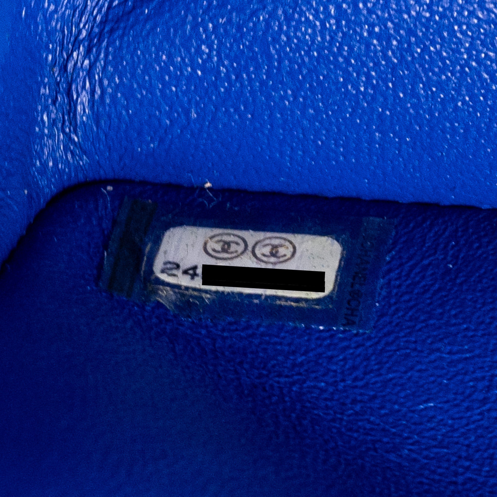 Chanel small classic double flap bag chevron lambskin blue L