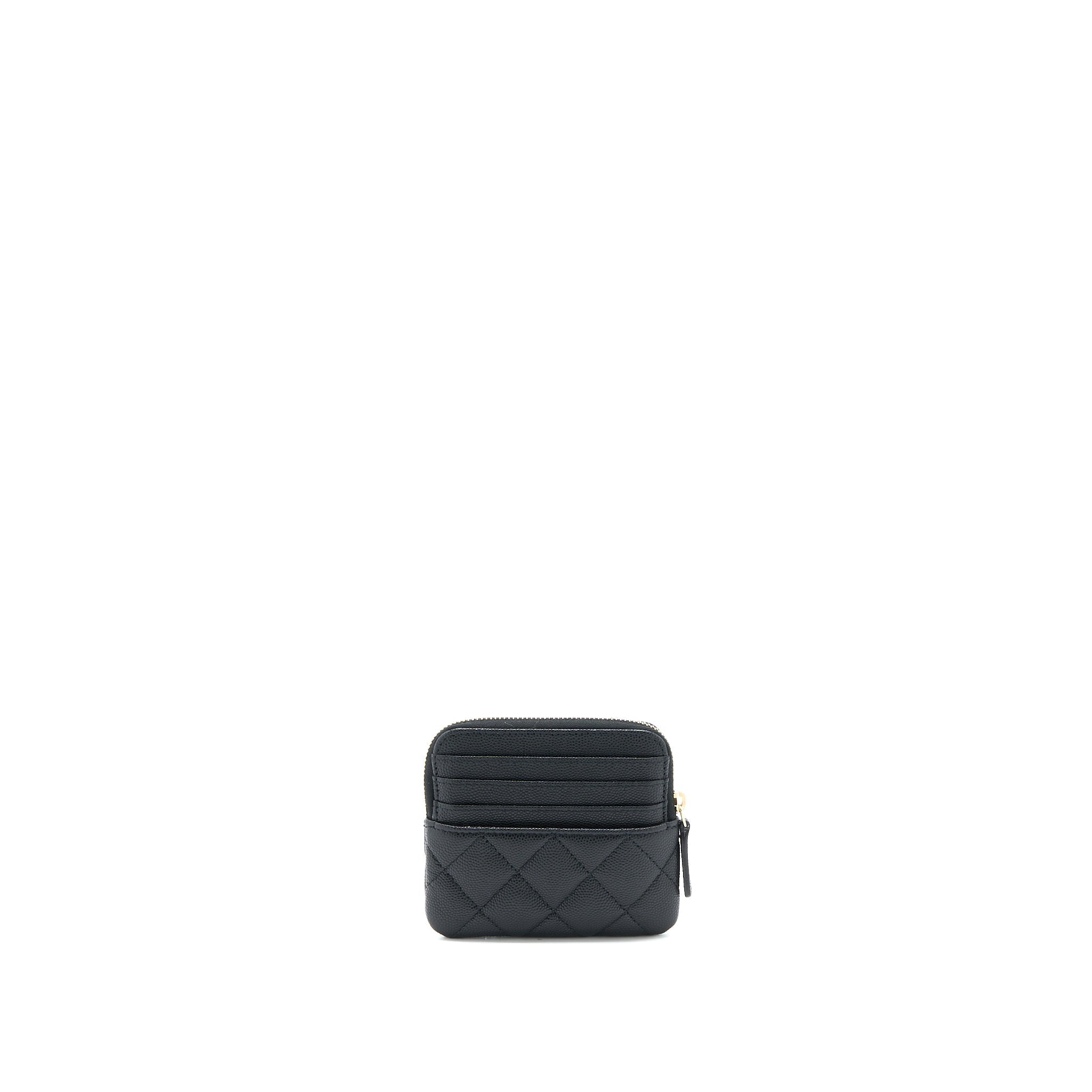 Chanel 23C Zipped Coin Purse Caviar Black L (Microchip)