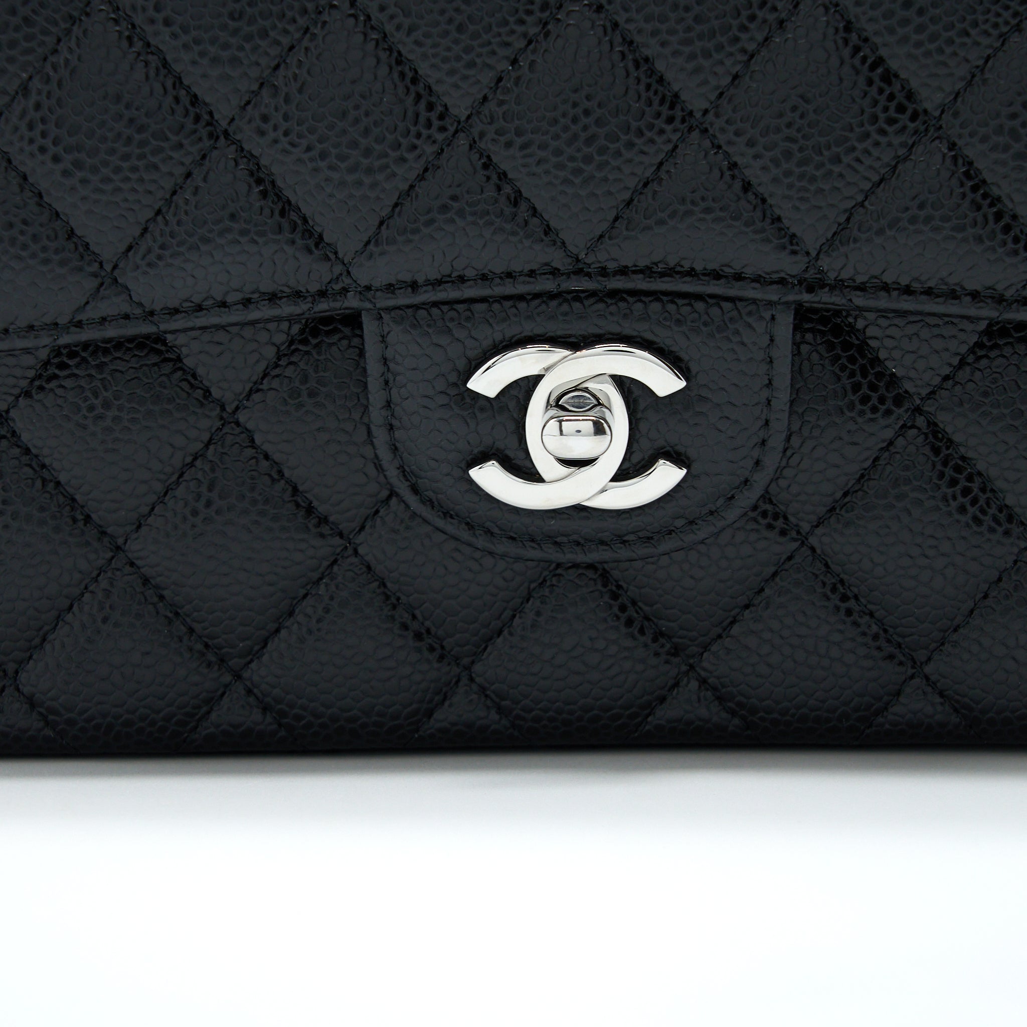 Chanel Small Classic Double Flap Bag Caviar Black (Microchip)