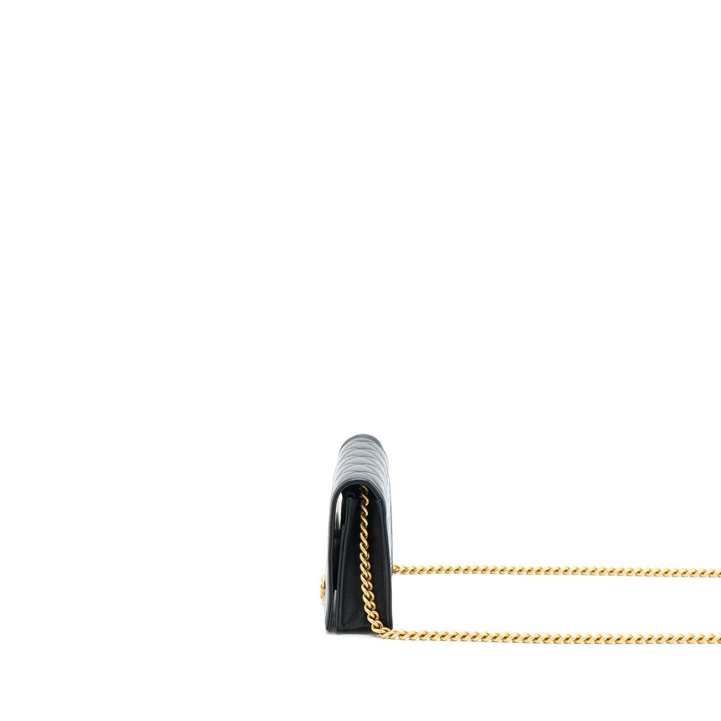 Chanel Boy Wallet on Chain Lambskin Black Brushed