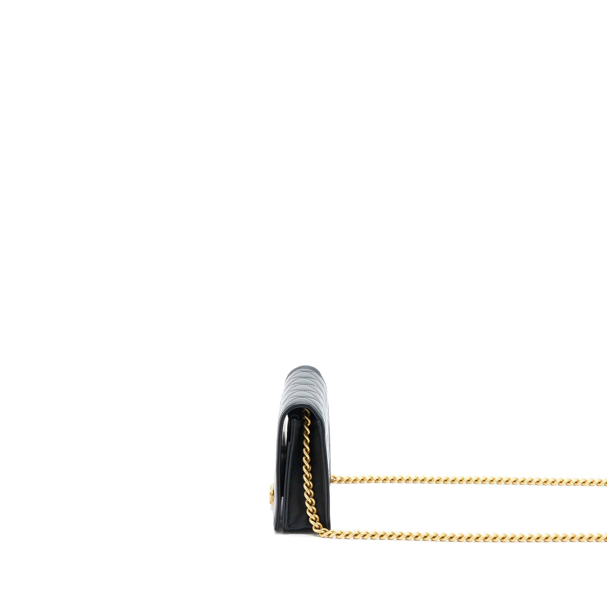 Chanel Boy Wallet on Chain Lambskin Black Brushed