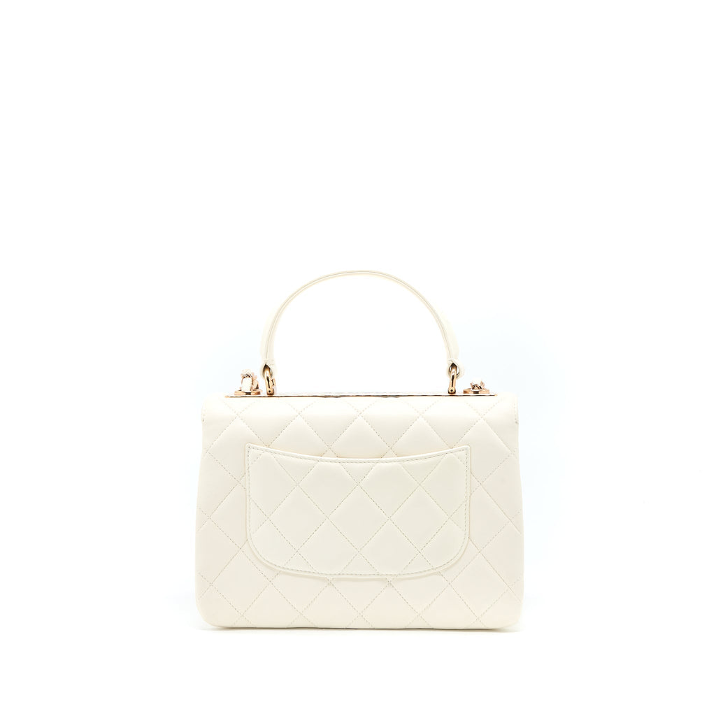 Chanel Small Trendy CC Lambskin White R (Microchip)