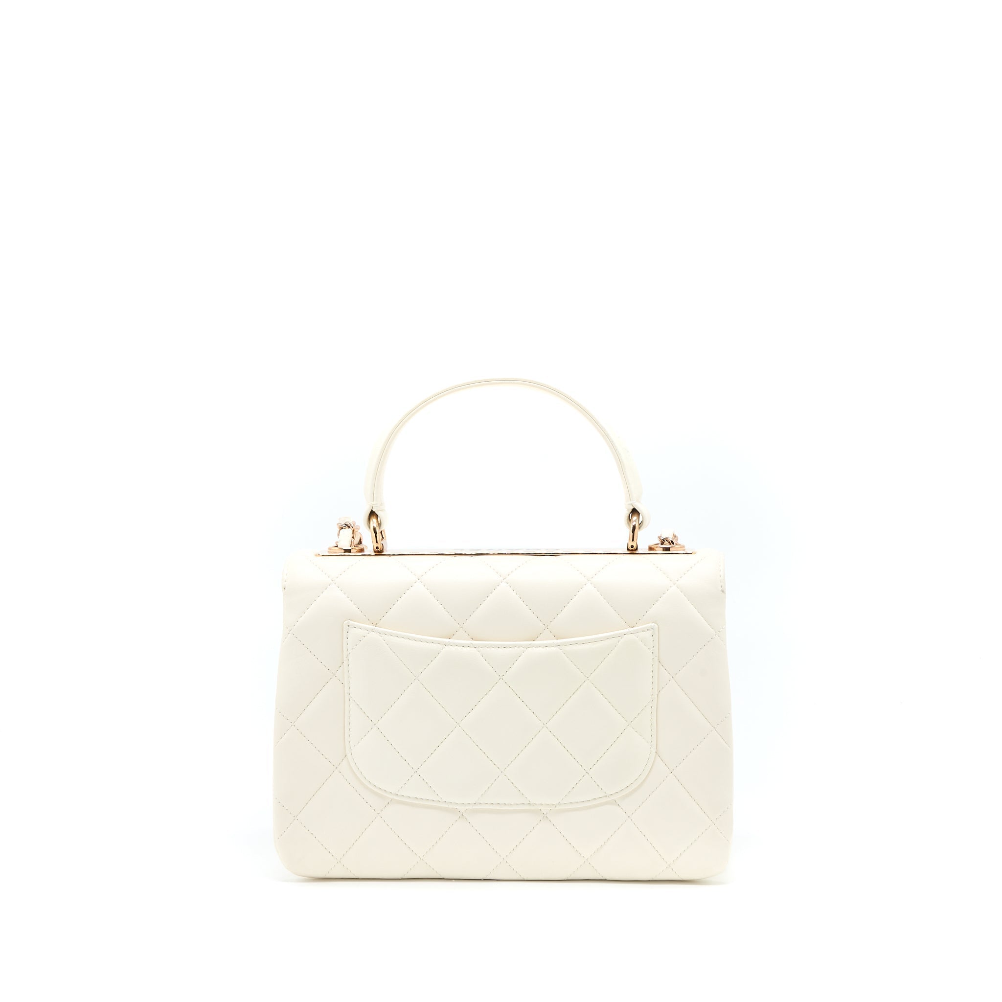 Chanel Small Trendy CC Lambskin White R (Microchip)