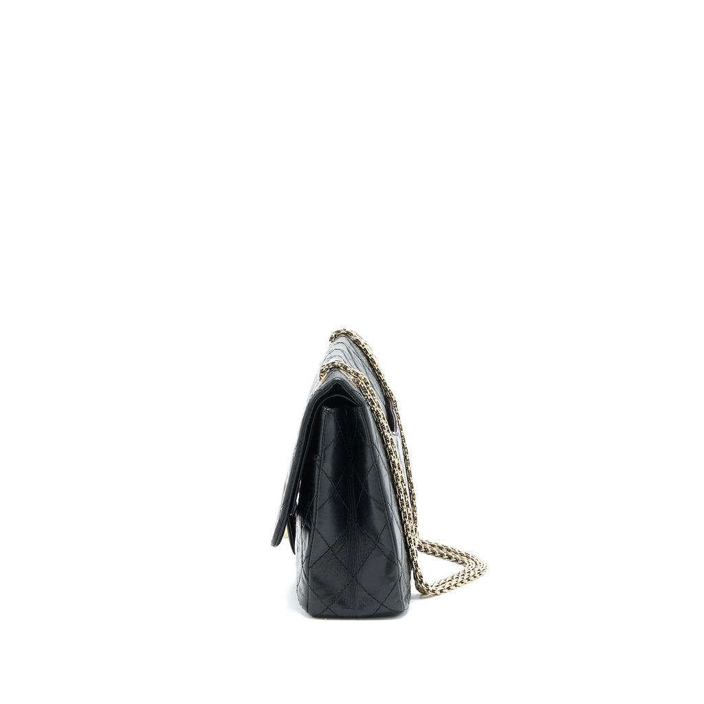 Chanel 2.55 227 Maxi Reissue Flap Bag Aged Calfskin Black L