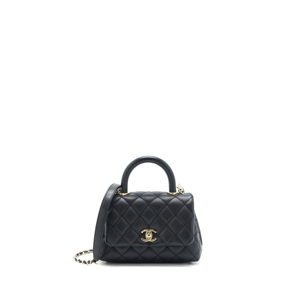 Chanel Extra Mini Coco Handle Caviar Black L