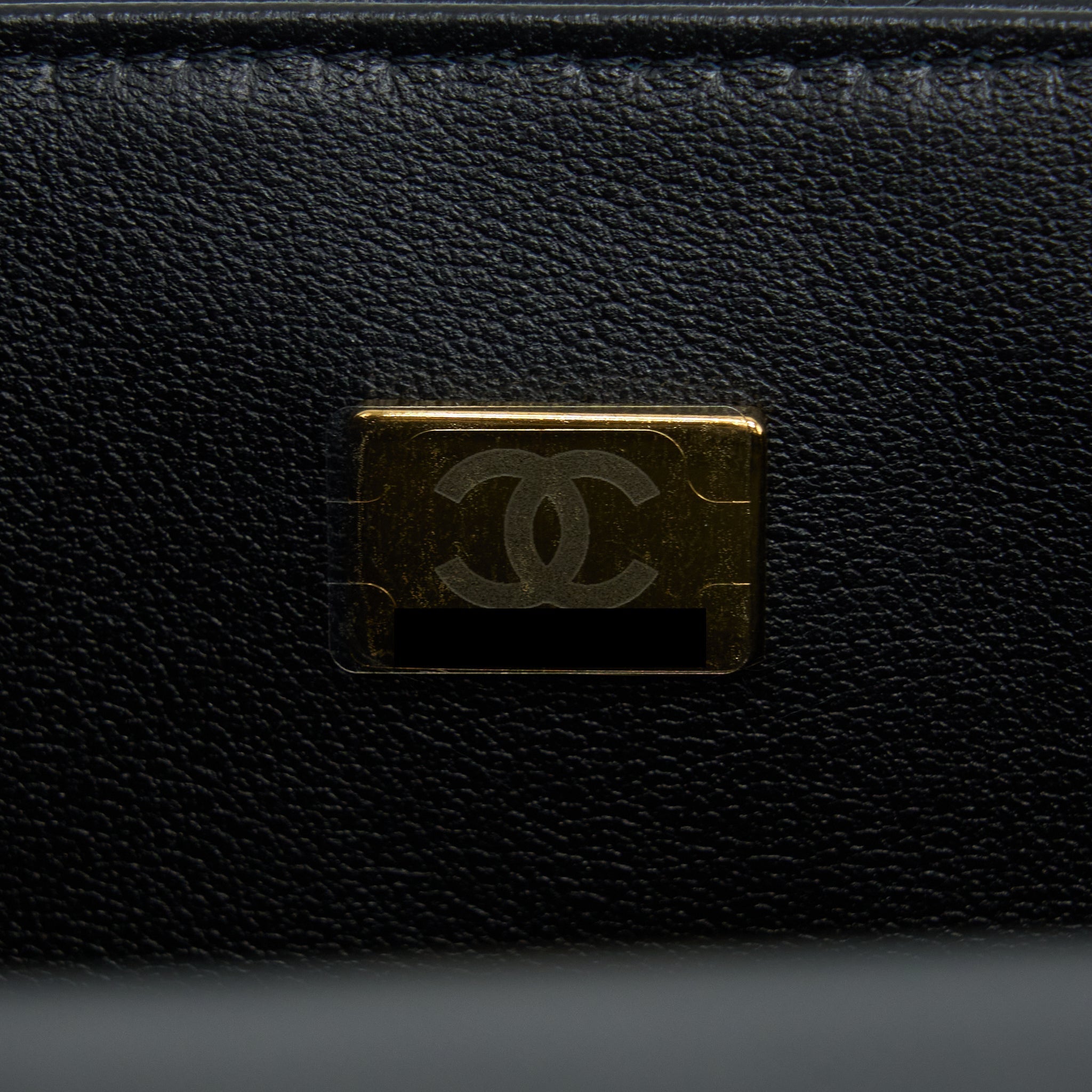 Chanel Top Handle Mini Rectangular Flap Bag Lambskin Black L