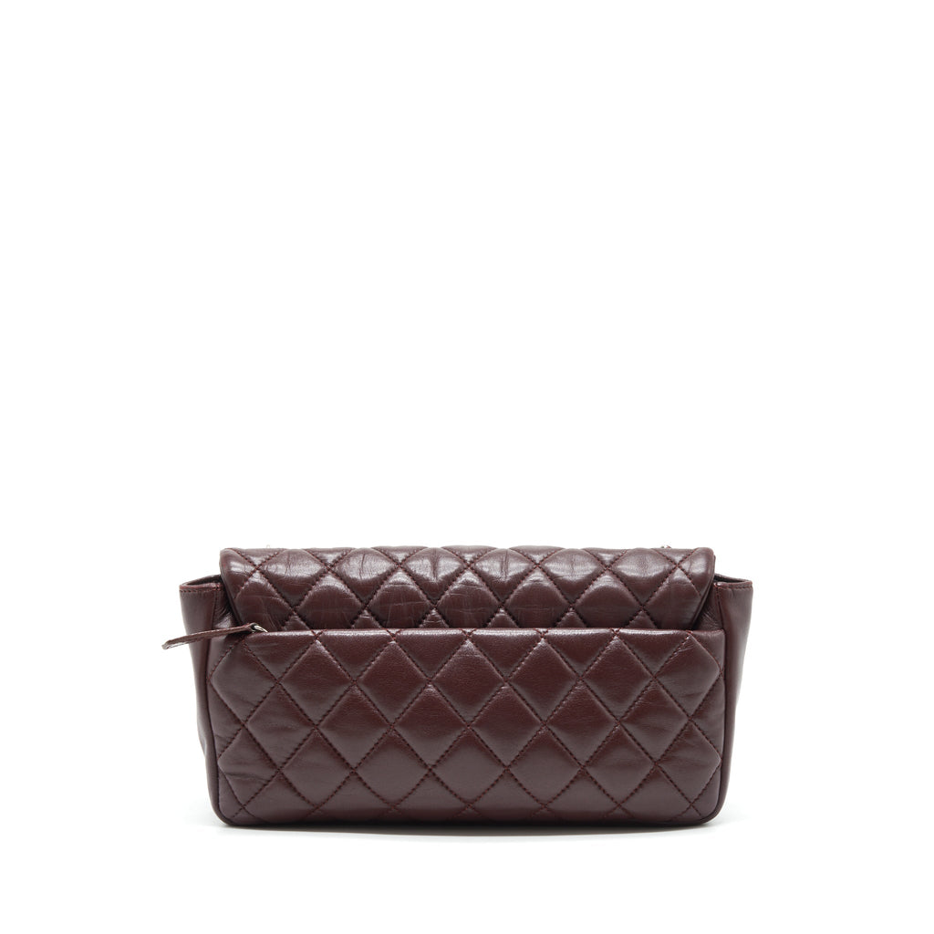 Chanel Coco Rain Flap Bag Lambskin Burgundy