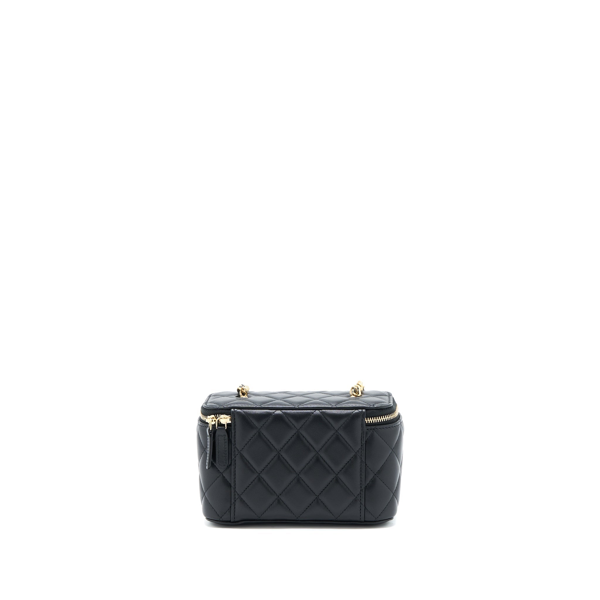 Chanel Pearl Crush Long Vanity Lambskin Black  (Microchip)