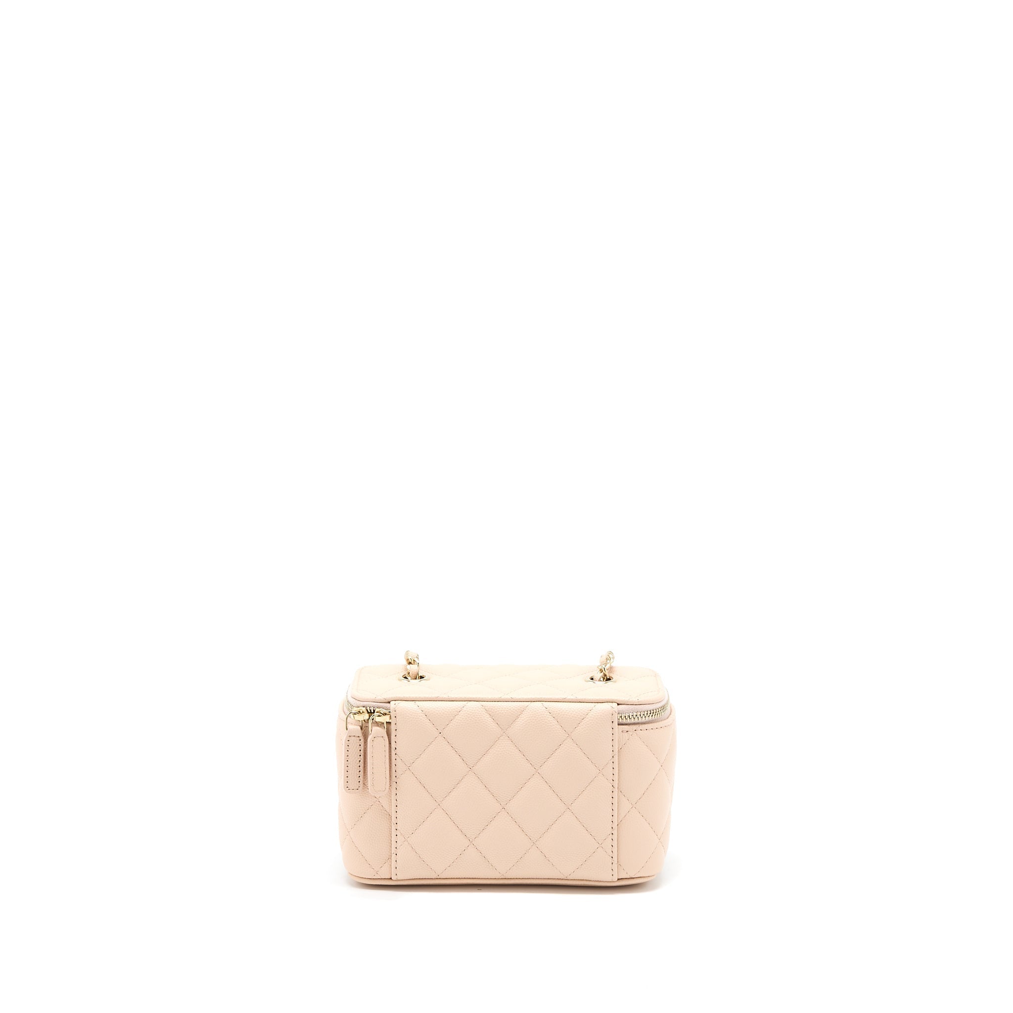 Chanel Long Vanity Case Caviar Light Pink L