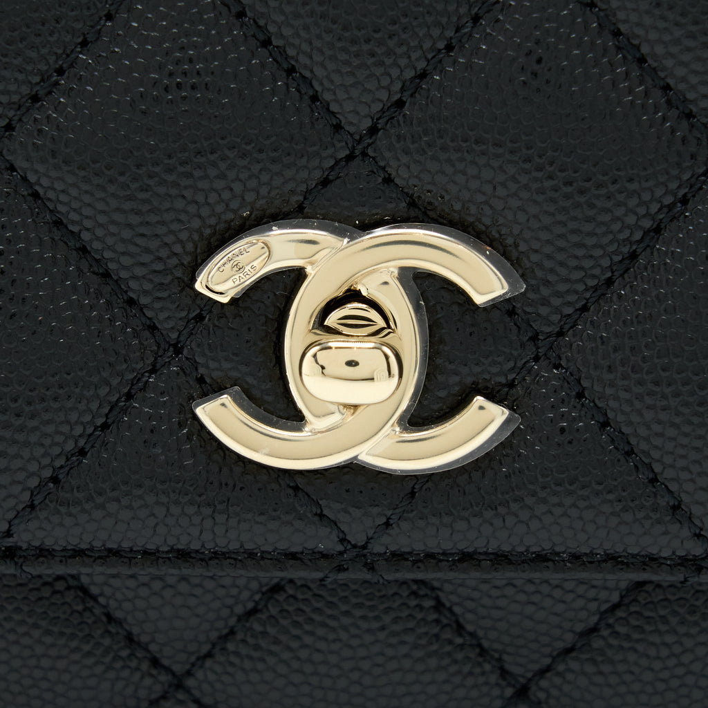Chanel Small Coco Handle Caviar Black L