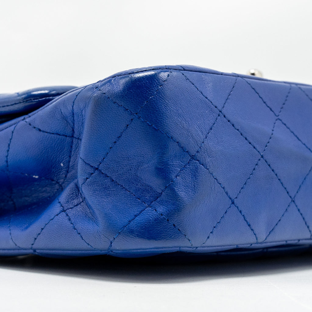 Chanel Medium Classic Double Flap Bag Lambskin Blue