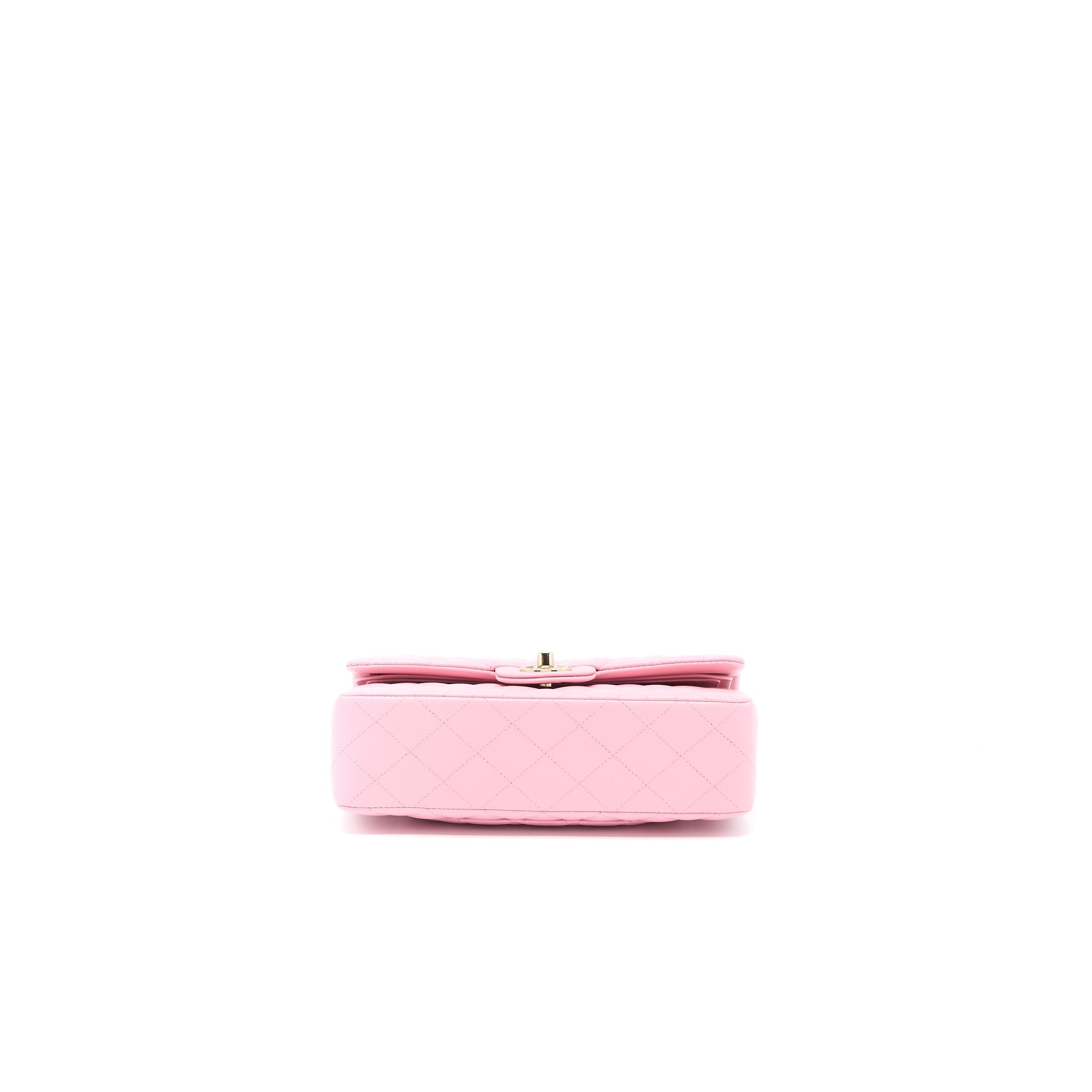 Chanel Small Classic Flap Bag Lambskin Pink L (Microchip)
