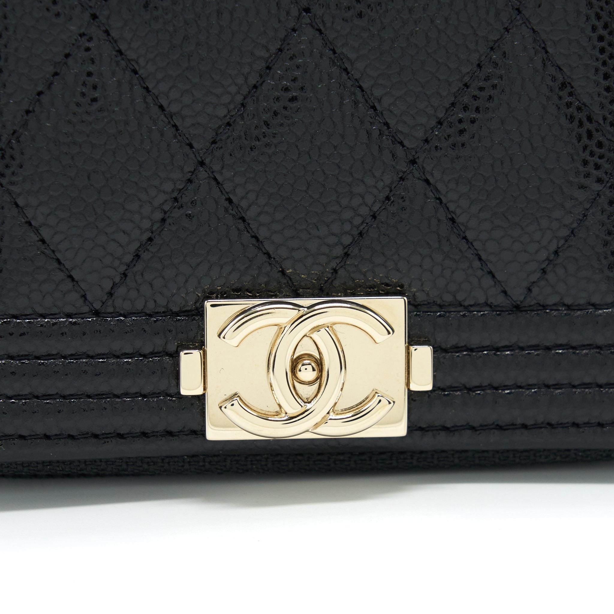 Chanel Classic Boy Zip Cardholder Caviar Black L