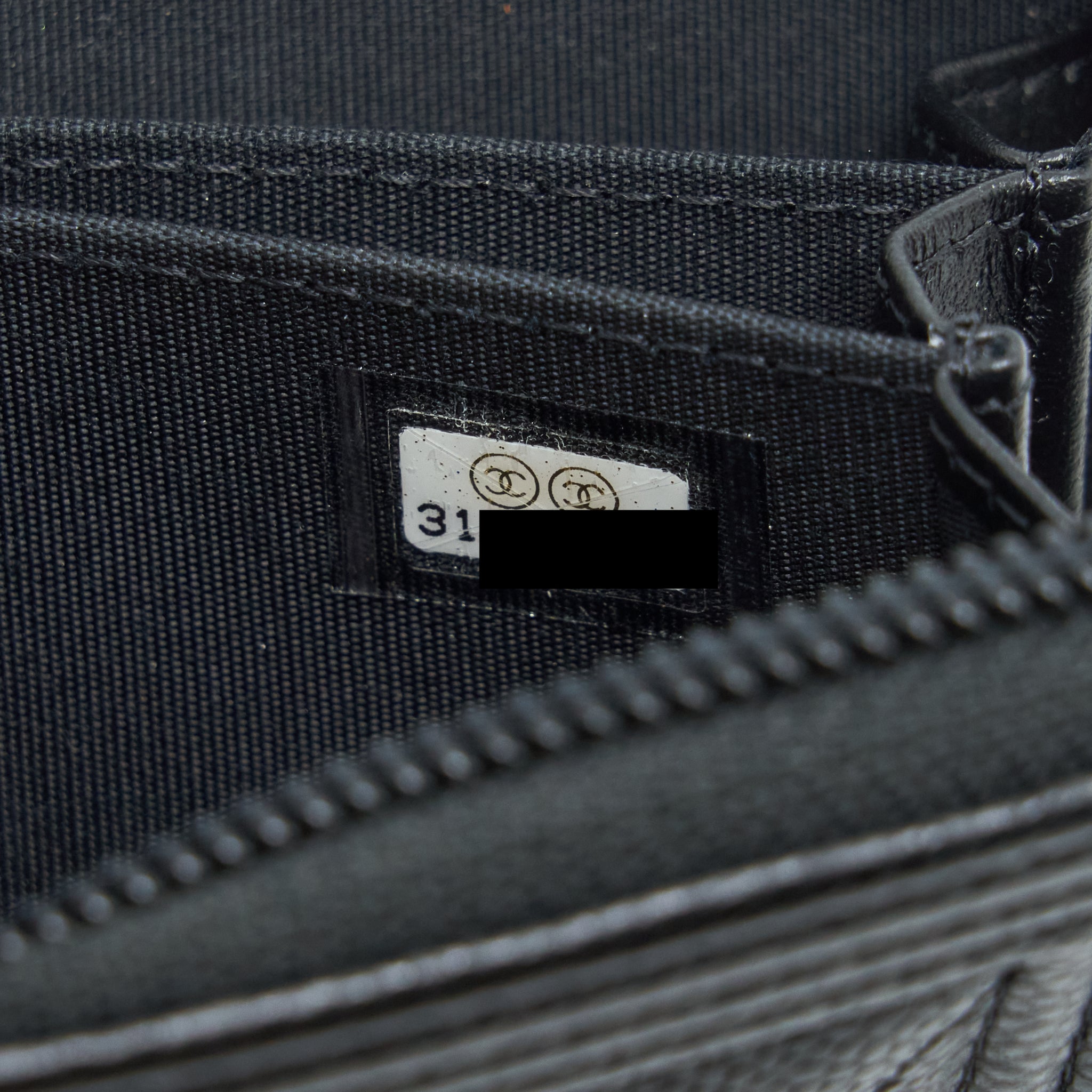 Chanel Classic Boy Zip Cardholder Caviar Black L