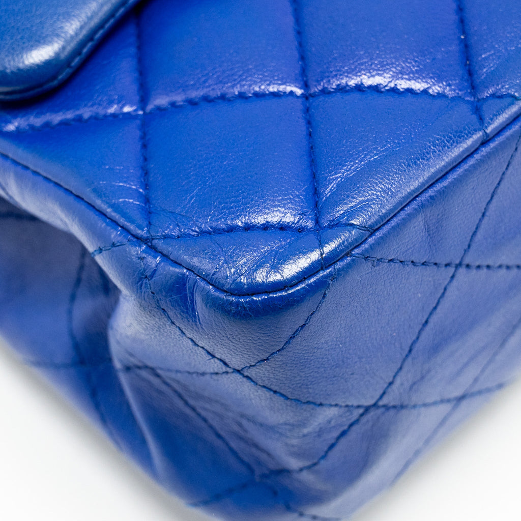 Chanel Medium Classic Double Flap Bag Lambskin Blue