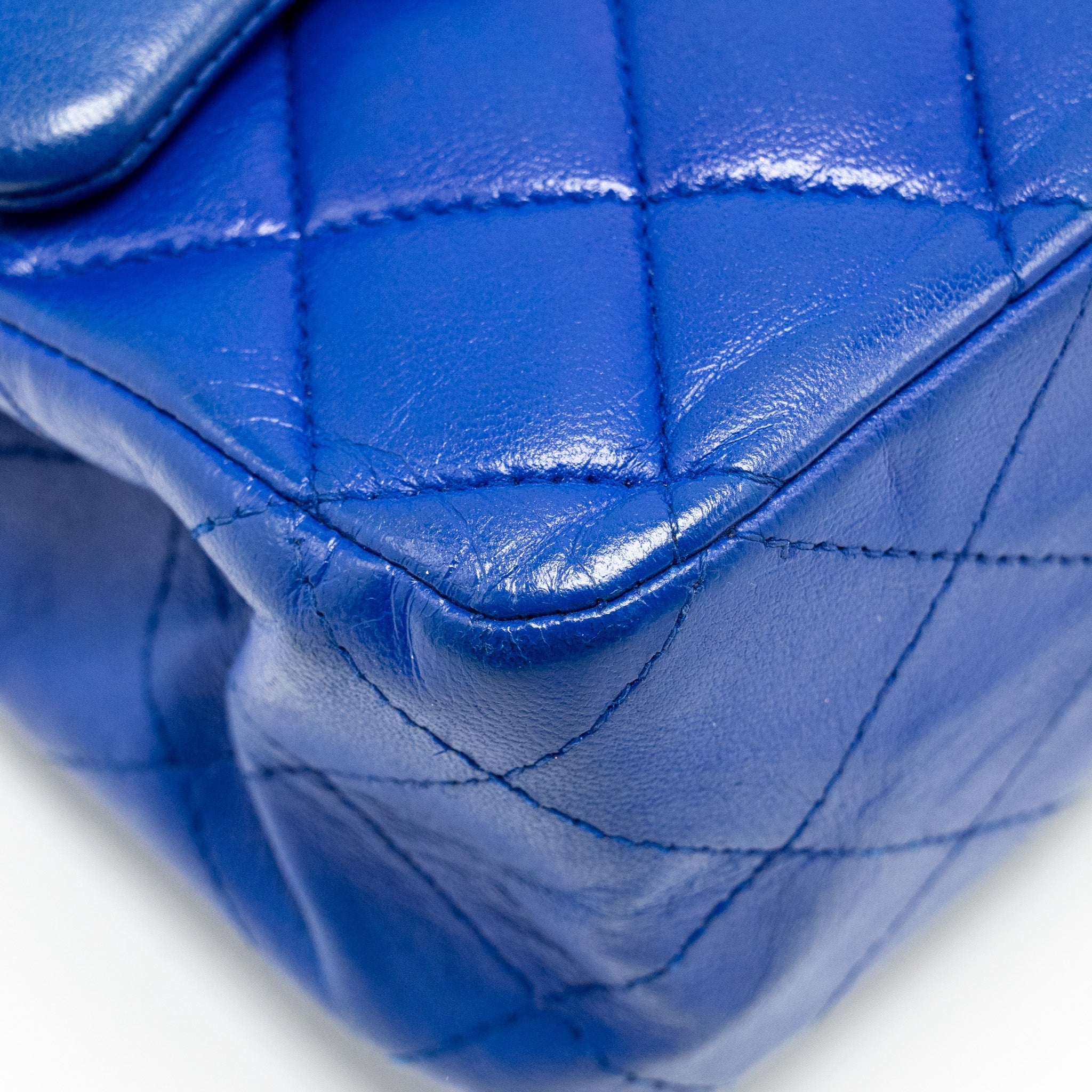 Chanel Medium Classic Double Flap Bag Lambskin Blue