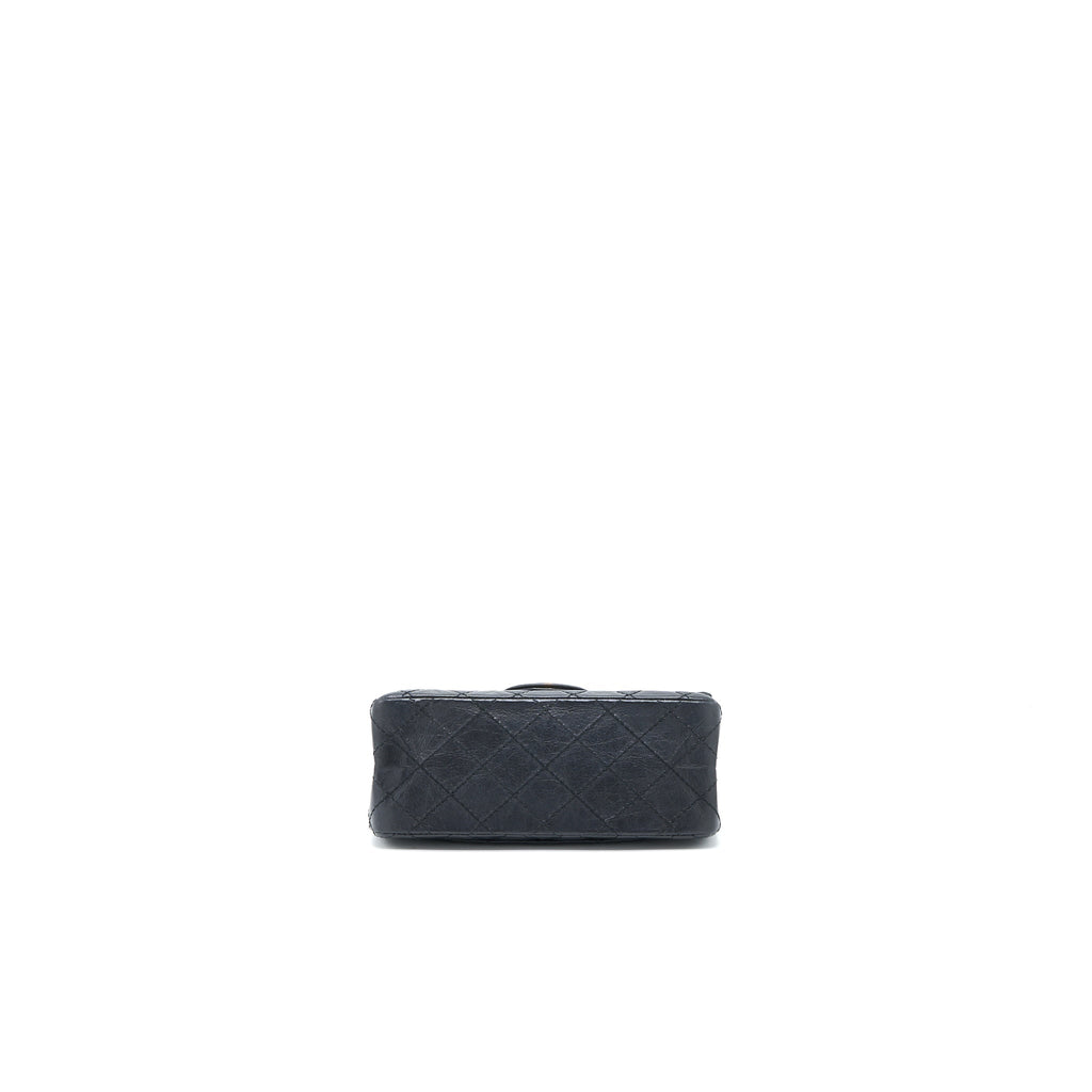 Chanel Mini 2.55 Reissue Flap Bag Aged Calfskin Black Brushed  (Microchip)