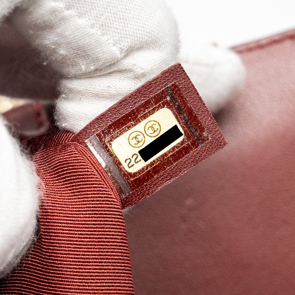Chanel Medium Boy Bag Lambskin Dark Red L
