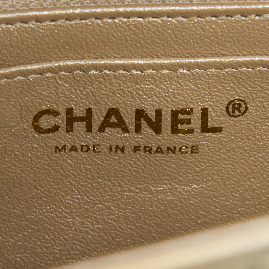 Chanel 22C Mini Rectangular Flap Bag Goatskin Ombre Beige Brushed