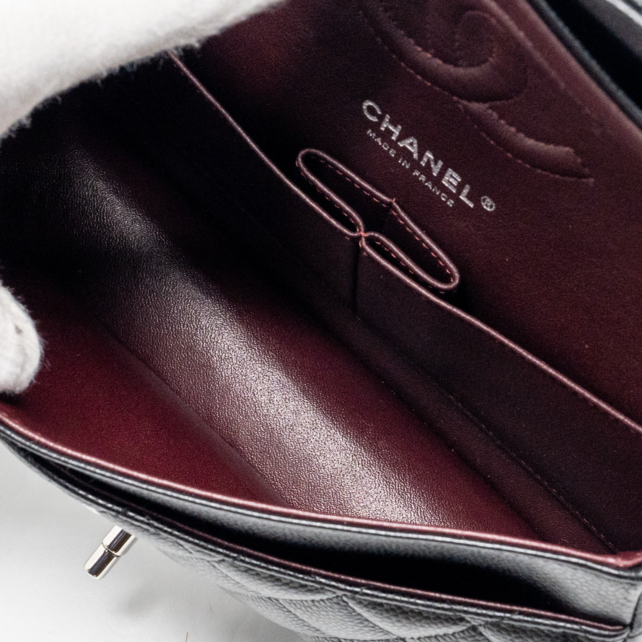 Chanel medium classic double flap bag Caviar Black