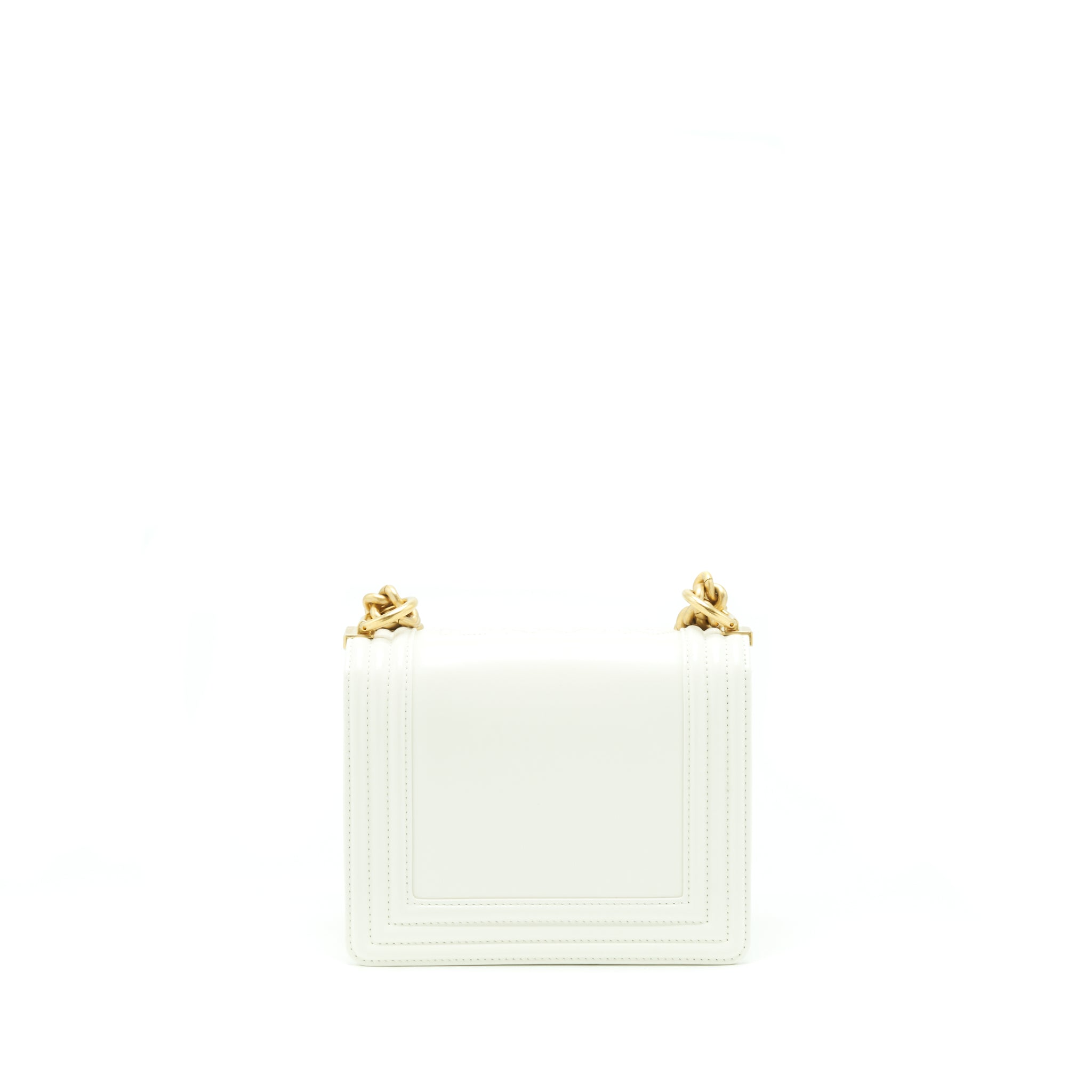 Chanel Mini Boy Handbag Calfskin White