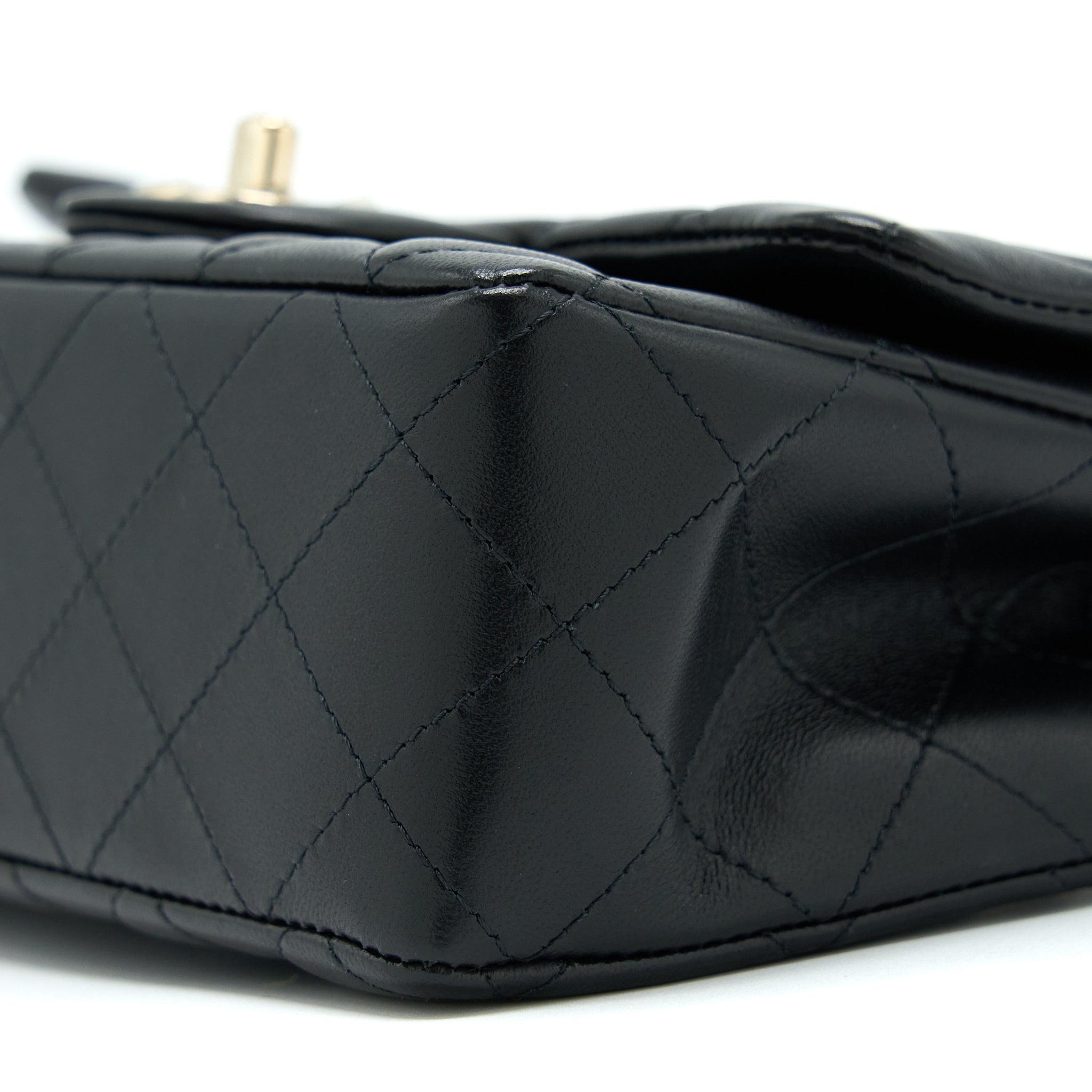 Chanel Mini Rectangular Flap Bag Lambskin Black L