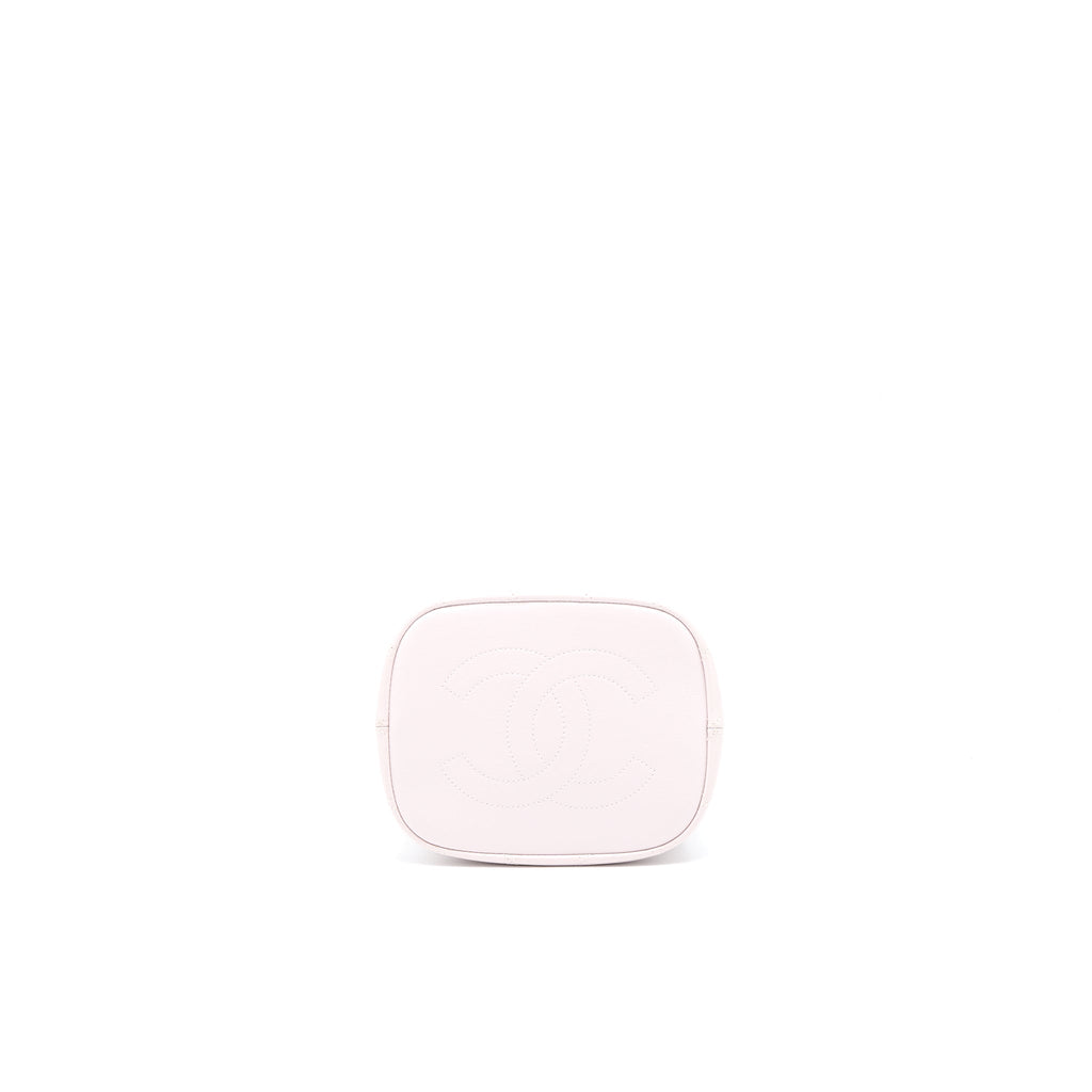 Chanel Drawstring Bucket Bag Lambskin Light Pink