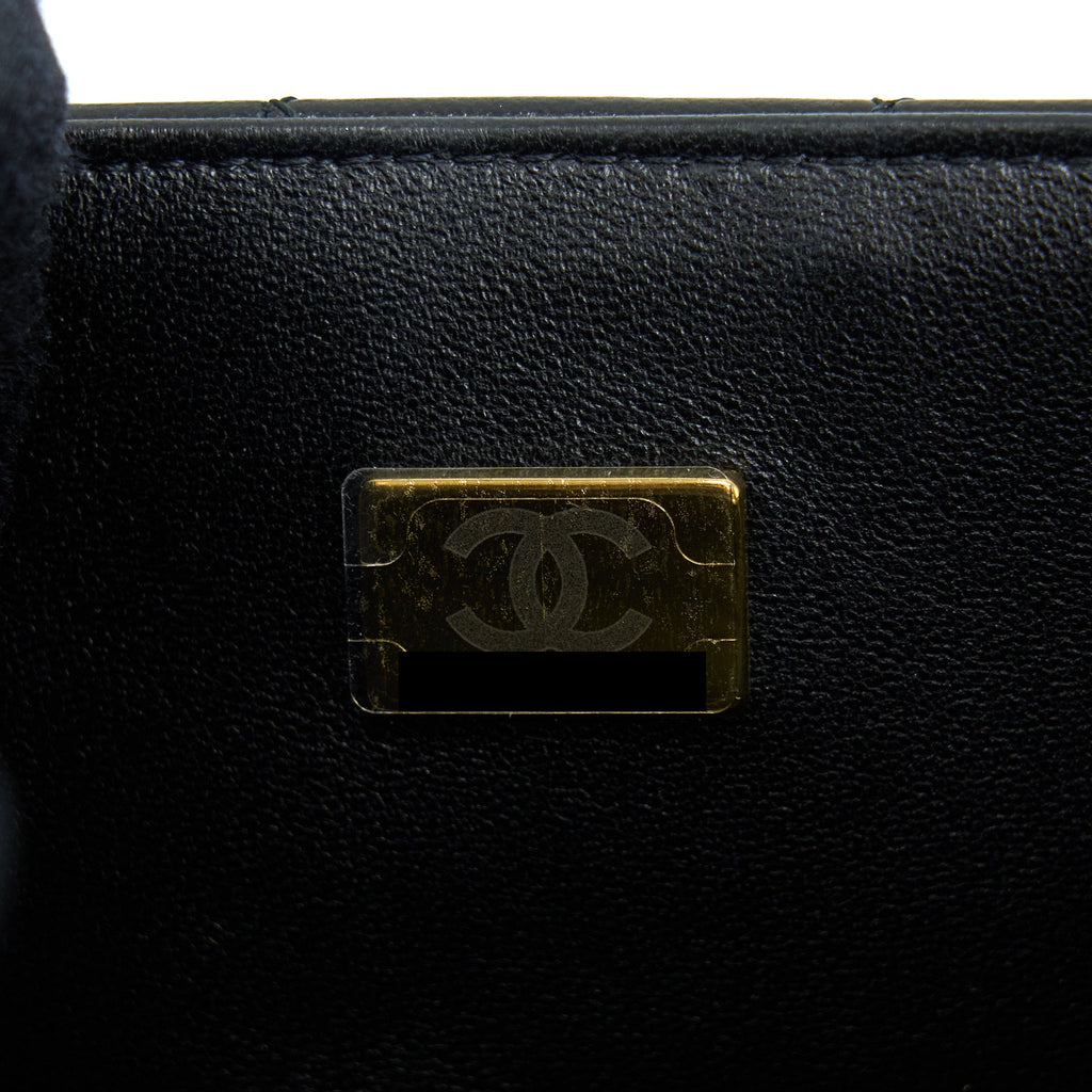 Chanel Mini Rectangular Flap Bag Lambskin Black L