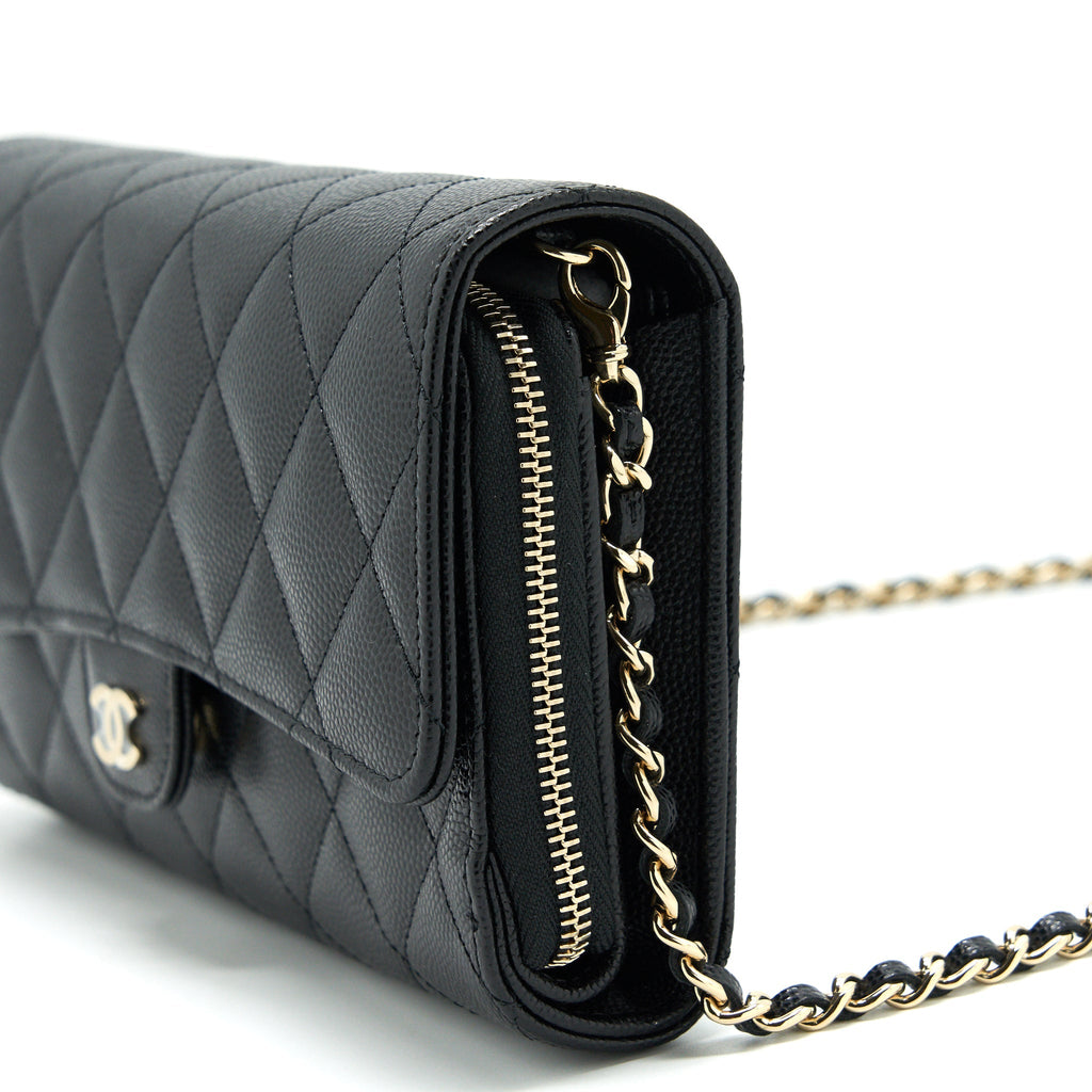 Chanel 22C 3 in 1 Wallet on Chain Caviar Black L