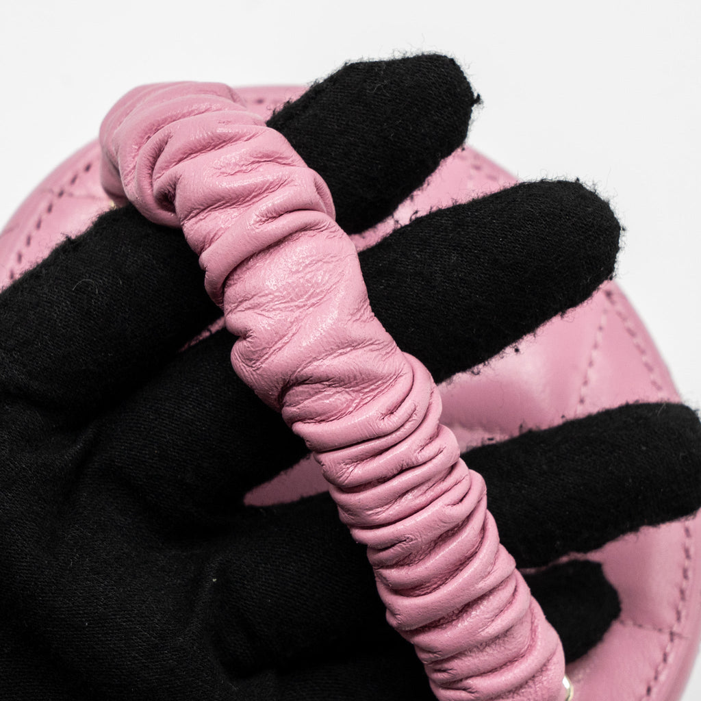 Chanel Top Handle Vanity Case Lambskin Pink L