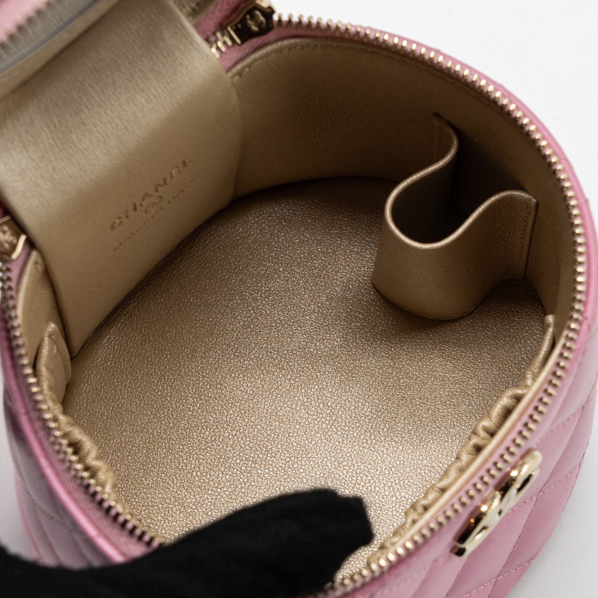Chanel Top Handle Vanity Case Lambskin Pink L