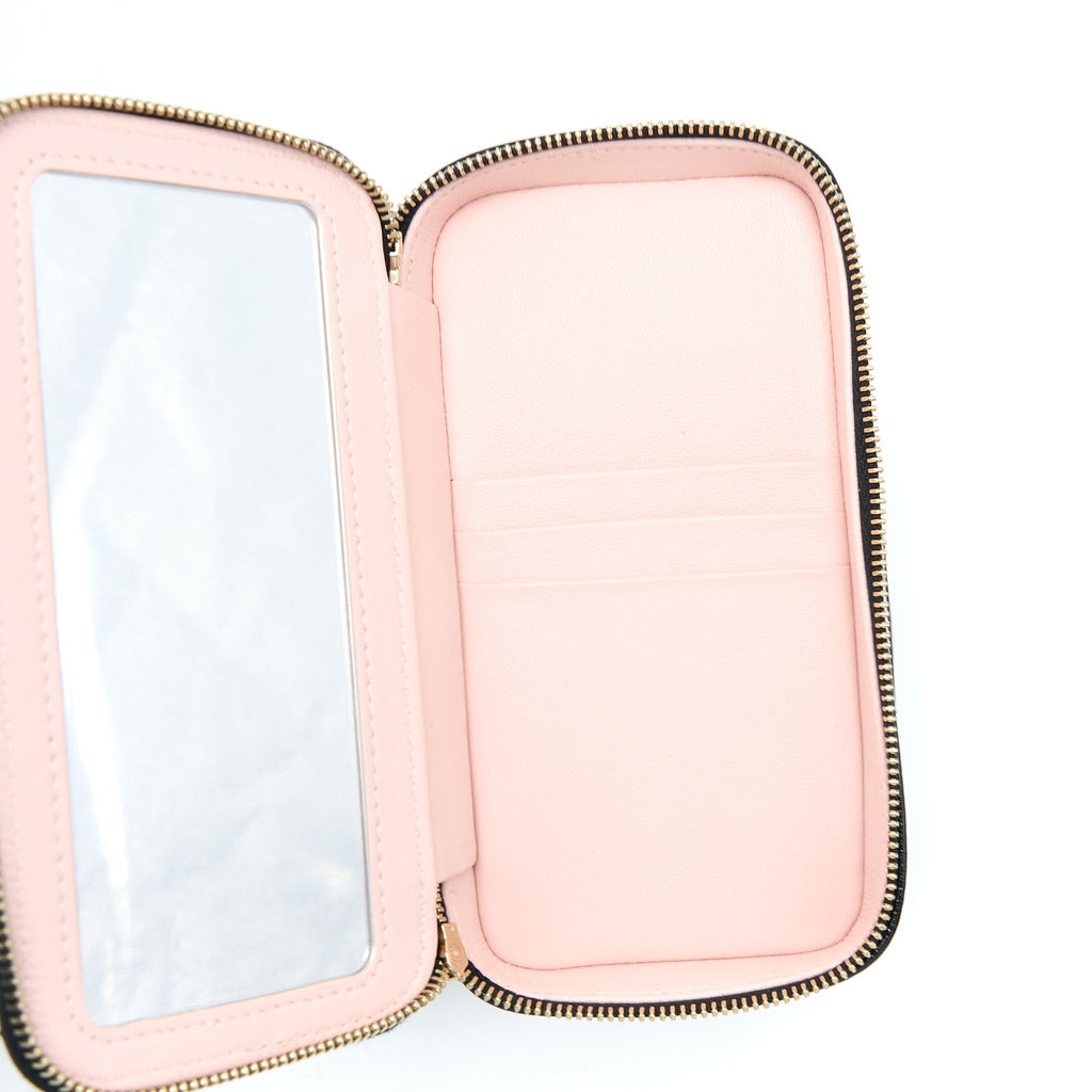 Chanel Vanity Case Glazed Lambskin Black L