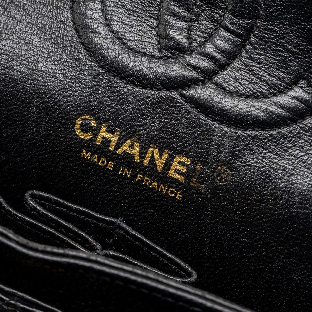 Chanel vintage small Classic double flap bag caviar black