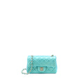 Chanel 21S Mini Rectangular Flap Bag Calfskin Iridescent Green L