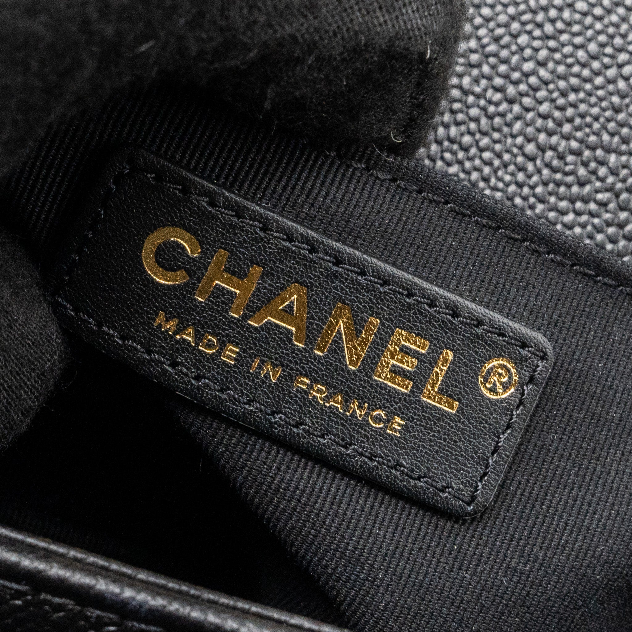 Chanel Medium Boy Bag Limited Edition Caviar Black  (microchip)