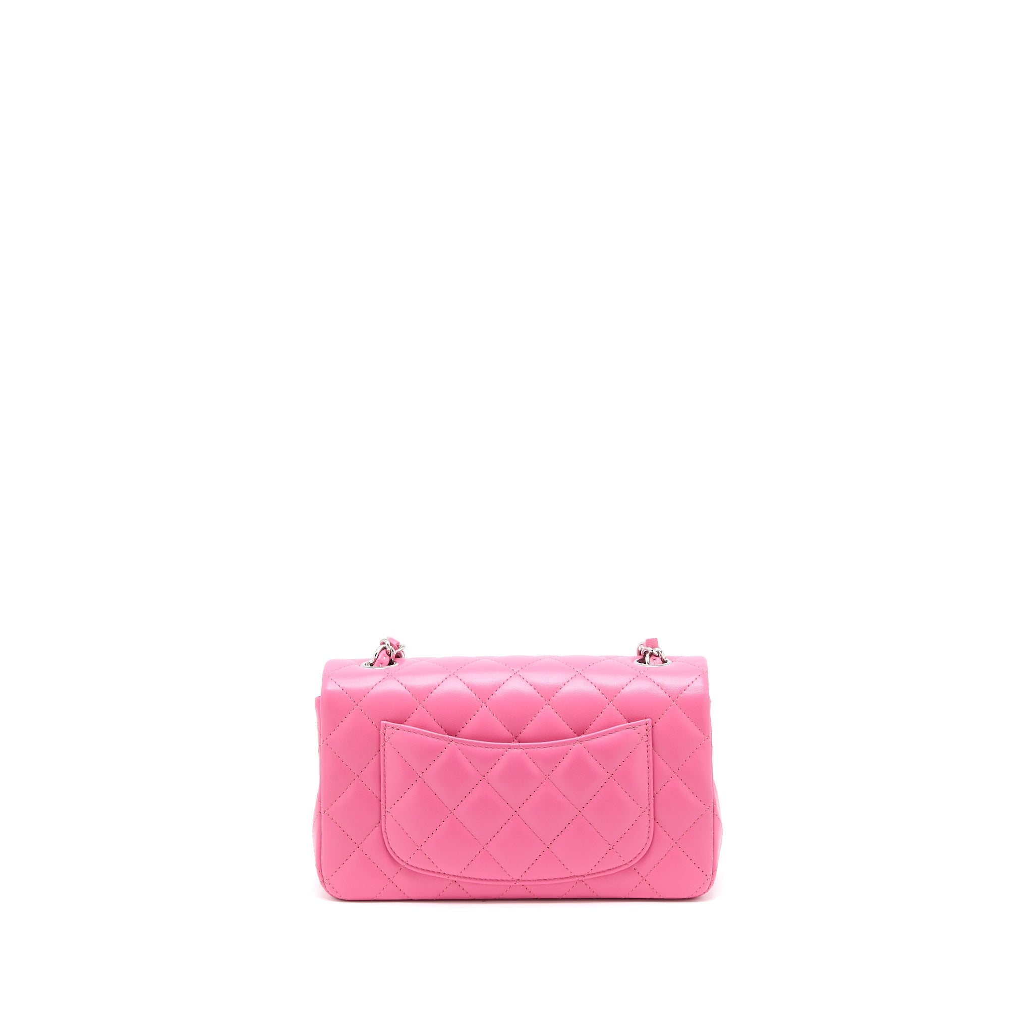 Chanel Classic Mini Rectangular Flap Bag Lambskin Pink