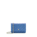 Chanel Classic Wallet On Chain Caviar Iridescent Blue L